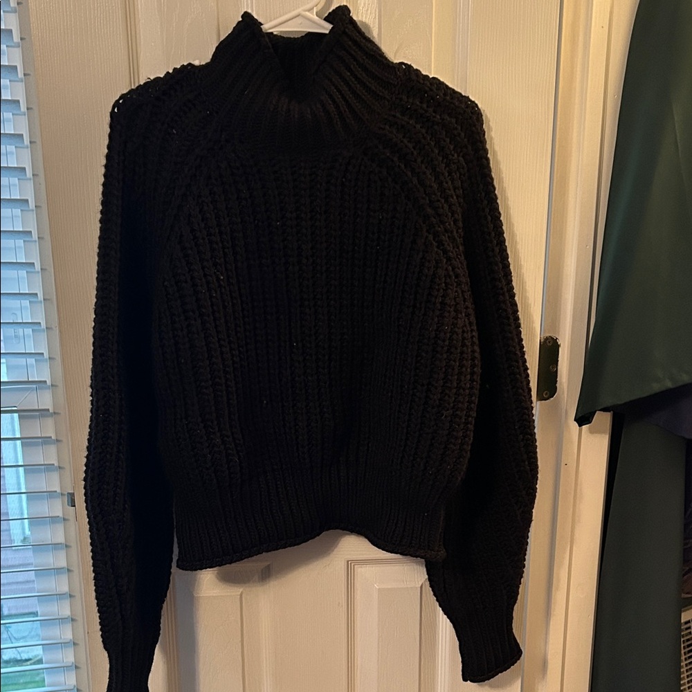 H&M Black Chunky Turtleneck Sweater